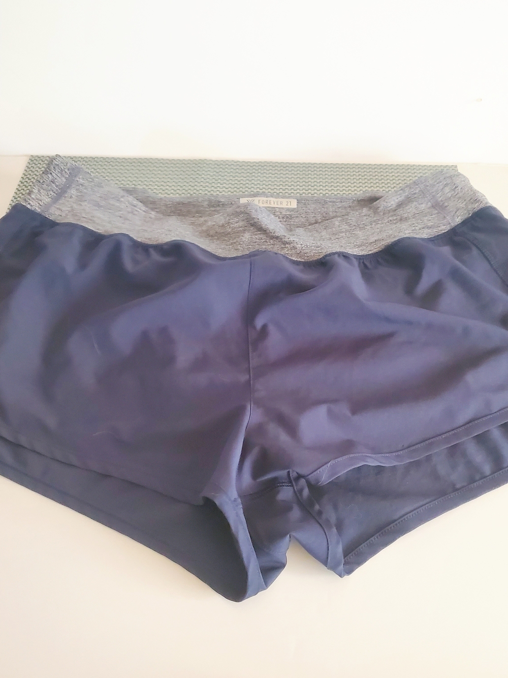 Forever 21 Navy Leisure Shorts with Grey Waistband